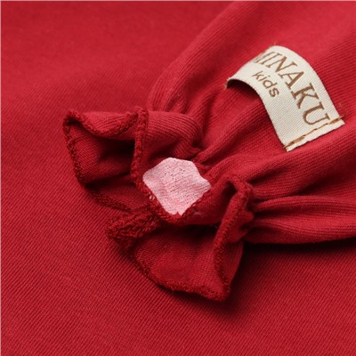 Боди детское с рюшами MINAKU, рост 62-68 см, красное