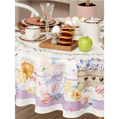 Скатерть «Этель» Spring easter d=149 см ±3 см, 100% хлопок, саржа 190 г/м²