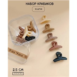 Набор крабиков для волос в боксе (10 шт)