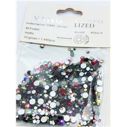 Nail Art Стразы для декора ногтей, микс (6#,8#,10#,12#,16#,20#), разноцветный, 1440 шт./уп. 10056