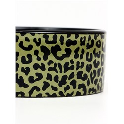 Миска керамическая «Леопард» 250 мл - 11.5×11.5×4.5 см, чёрная