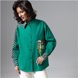 Рубашка комбинированная с сеткой, Моя философия – шик