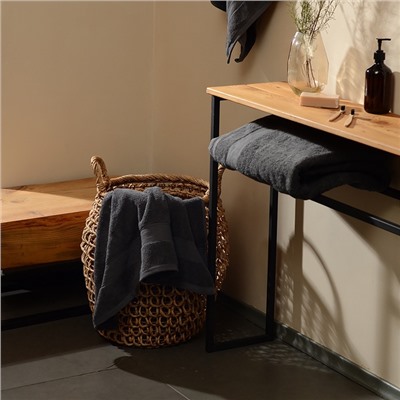 Полотенце махровое SL HOME: Classic «Гри Сандре», 50×90 см, хлопок 100%, серое