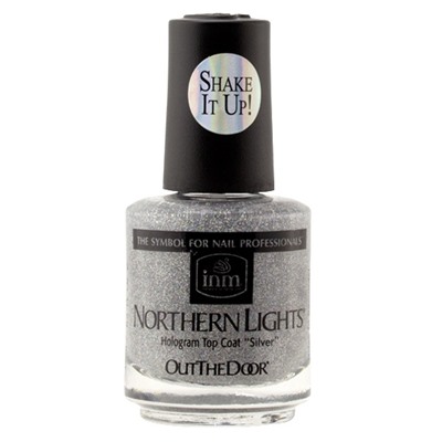 INM Northen Lights  SILVER Голографическая сушка-закрепитель лака Серебро15 мл