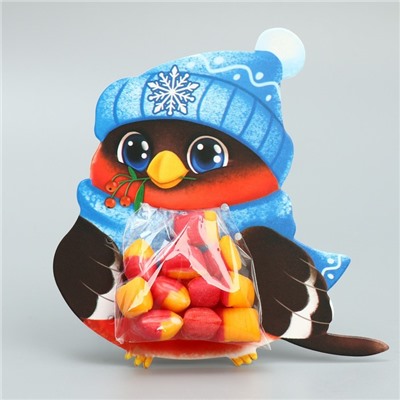 Пакет под сладости новогодний «Снегирь», 11×6 см