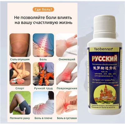 Обезболивающий спрей ,мгновенное обезболивание 60мл