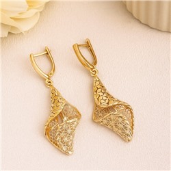 Серьги с подвеской ювелирная бижутерия Итальянское золото (покрытие желтое 14к) , арт.217.436