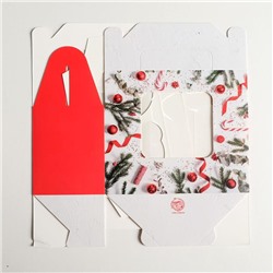 Коробочка для кексов новогодняя Happy, 16×10×8 см