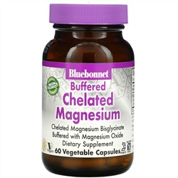 Bluebonnet Nutrition, Буферизованный хелатный магний, 60 растительных капсул