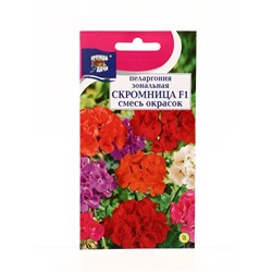 Семена цветов Пеларгония зон. Смесь СКРОМНИЦА 0,03 г.