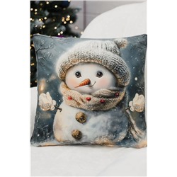 Наволочка декоративная новогодняя 2 шт 3D эффект велюр НАТАЛИ, 1221262