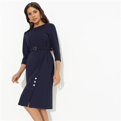 Платье силуэтное, Игра на повышение (синий)