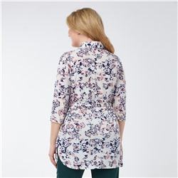 Туника, трикотаж, бежевый, розовый