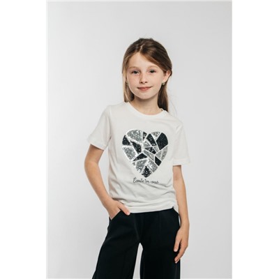 Футболка для девочки 51298 (Молочный)
