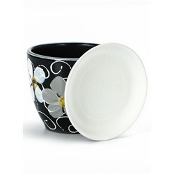 Горшок для цветов «Фиалка», 1 л, d=15 см, h=13 см, керамический, с поддоном