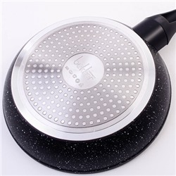 7861-1 Сковорода 24 см с мраморным покрытием с крышкой (х8)