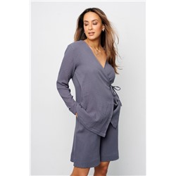 Костюм летний с шортами на запах 407GRY