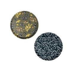 Поднос 35,5см круглый с антискользящим покрытием Тоскана, 2 дизайна