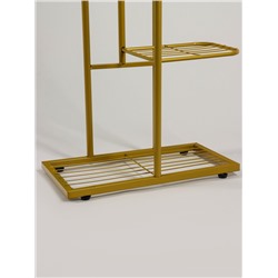 Подставка для цветов Greengo, 7 полок, 43×22×126 см, напольная, металл, цвет золотой