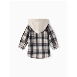 Рубашка детская фланелевая с капюшоном KAFTAN, размер 32 (110-116 см), синяя