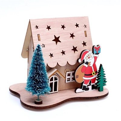 Декор с подсветкой «Дом со звёздами», 15.5×11×12 см