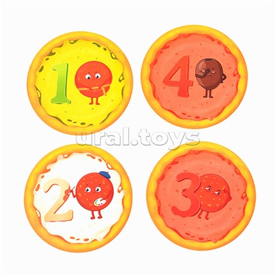 Игра карточная. Una pizza. 60 карточек. 8,2х8,2 см.