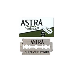 Лезвия для бритья классические двусторонние Astra Platinum 5шт. (20X5шт. =100 лезвий) в картонном блоке