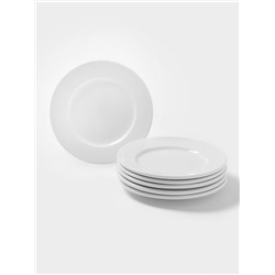 Десертные тарелки Magistro Basic bistro, d=16.5 см, набор 6 шт., фарфор, белые