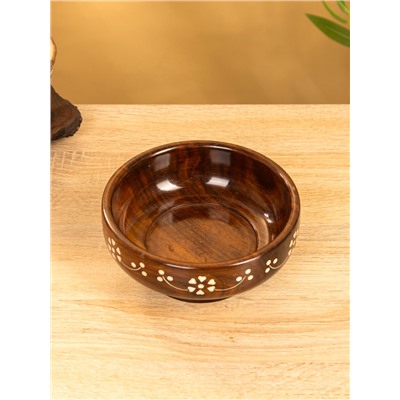 Чаша на ножке «В самое сердце», 15×15×8 см, дерево шишам