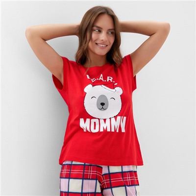 Пижама новогодняя женская (футболка, брюки) KAFTAN Bear, размер 40-42 49