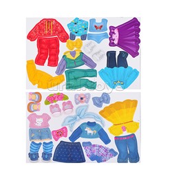 Игра магнитная "Одевашки. Модная девчонка. Большой показ мод" Магнитные истории