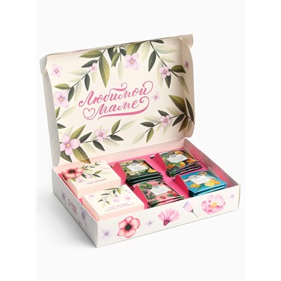 Чай подарочный «Любимой мамочке», весовой чай 40 г (2 шт. × 20 г)., чай в пакетиках 21.6 (12 шт. × 1.8 г).