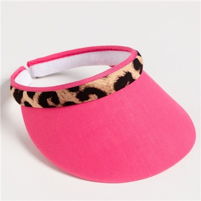 Козырёк женский MINAKU Leopard, розовый, размер 56-58
