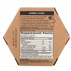 Zarbee's, 96% Honey Cough Soothers + Immune Support, Natural Citrus Flavor, 14 Pieces