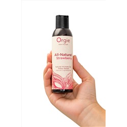 Интимный гель на водной основе All-Natural Strawberry с ароматом клубники - 150 мл.