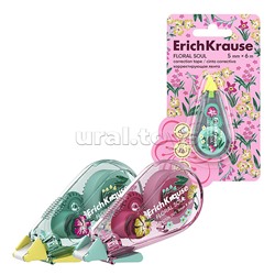 Корректирующая лента ErichKrause Floral Soul с печатью на корпусе, 5мм х 6м, ассорти (в блистере по 1 шт.)