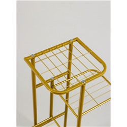Подставка для цветов Greengo, 4 полки, 43×22×82 см, напольная, металл, цвет золотой