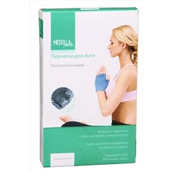 Medolla Перчатки для йоги противоскользящие 4042PY-D, 1 пара, серый KRISTALLER, 1128903