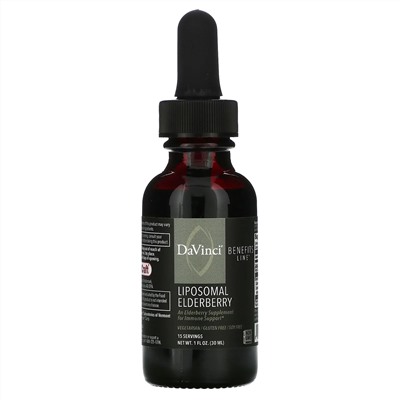 DaVinci Laboratories of Vermont, Liposomal Elderberry, 1 fl oz (30 ml)