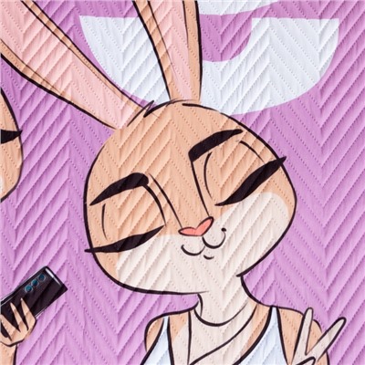 Покрывало 1.5-спальное «Этель» Top girl, 145×210 см, микрофибра