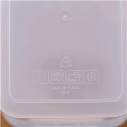 Контейнер пищевой Good & Good, 1 л, с герметичной крышкой, пластик, прозрачный