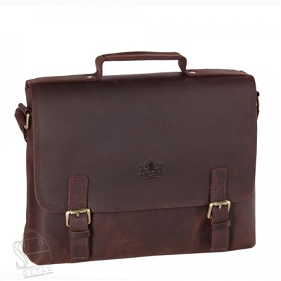 Портфель мужской кожаный 35502Z d.brown Zinimsk