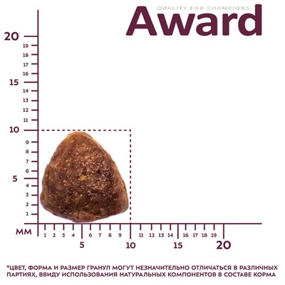 Сухой корм AWARD PFB Sterilized для взрослых стерилизованных кошек с индейкой и курицей с добавлением клюквы и цикория