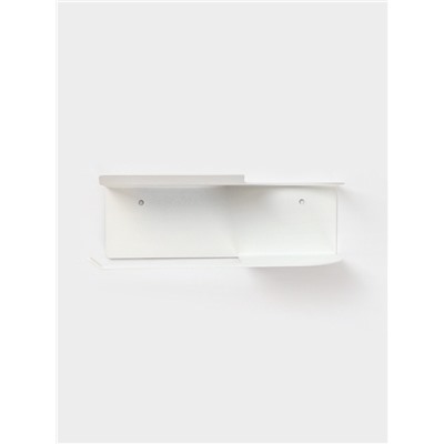 Держатель для туалетной бумаги с полочкой с отверстием для освежителя, белый