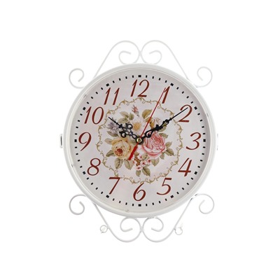 Часы настенные двусторонние, на подвесе WELCOME, d=23 см, 47×31 см, 2хАА, белые