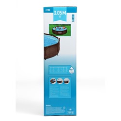 Бассейн каркасный Steel Pro, 305×76 см, круглый, цвет ротанг, 561JE Bestway
