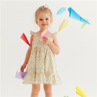 Сарафан для девочки MINAKU «Ромашки», цвет молочный, рост 140 см