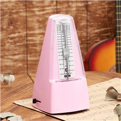 Метроном механический Gleam, розовый, 40-408 ударов в минуту, 21×10×12 см