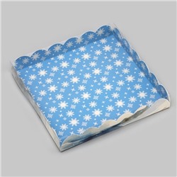 Коробка для печенья, кондитерская новогодняя упаковка «Снеговик», 21×21×3 см