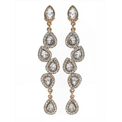 Вечерние серьги с чешскими стразами